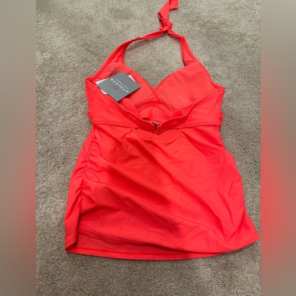Athleta Orange Tara Swim Halter Top 34 B/C TALL NWT - Picture 3 of 3